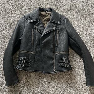 Free People Quilted Leather Jacket